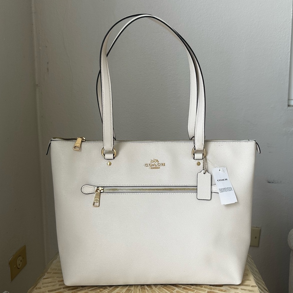 NWT Authentic COACH Cross Grain Leather Gallery Tote